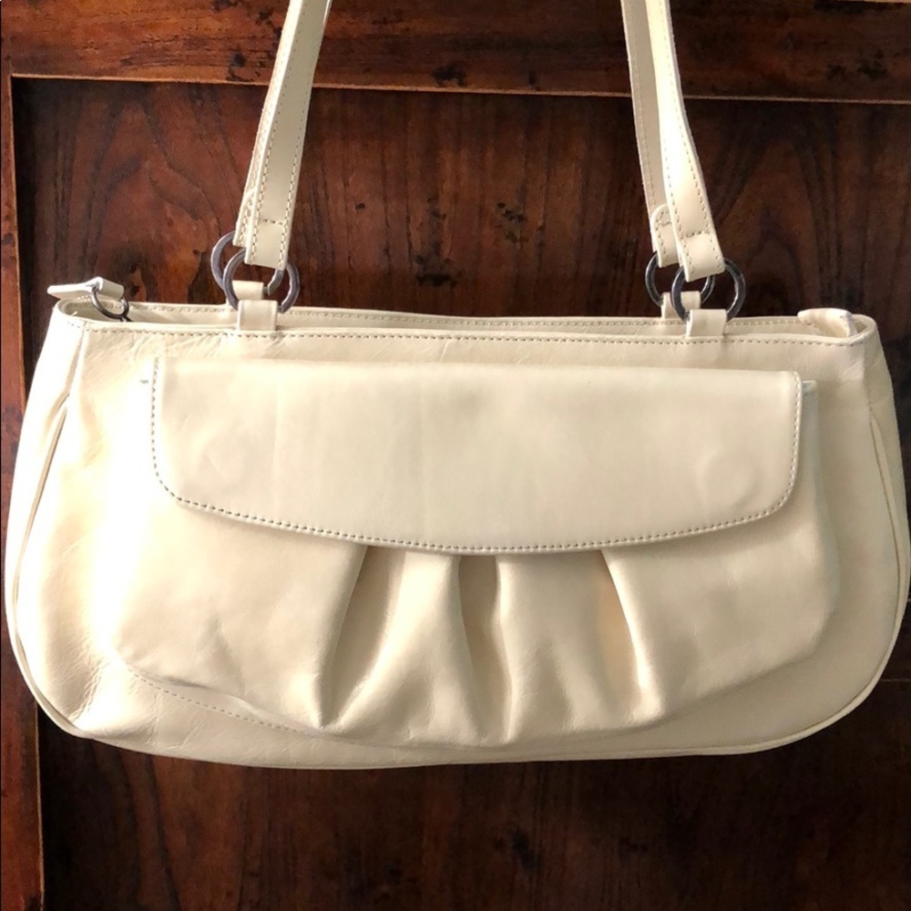 PLY Shoulder Bag in Cream/Ivory Leather NWOT